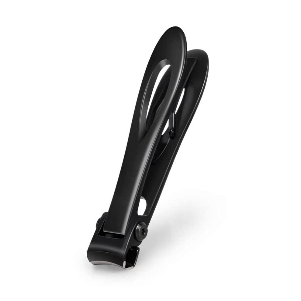 Black Professional Stainless Steel Nail Clippers Wide Jaw For Thick Toenails Manicure Pedicure Set Large