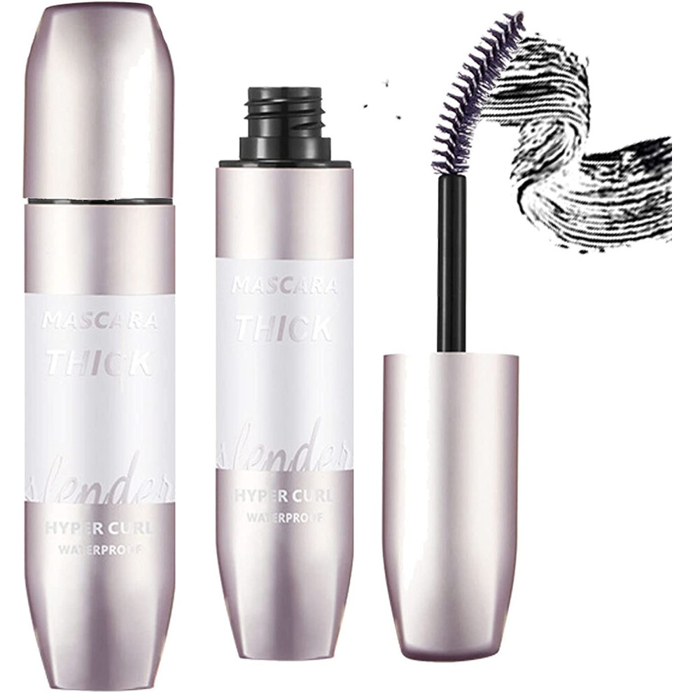Black,Brown Waterproof 4D Fiber Lash Mascara Black And Brown Set Long Lasting Curl No Smudge