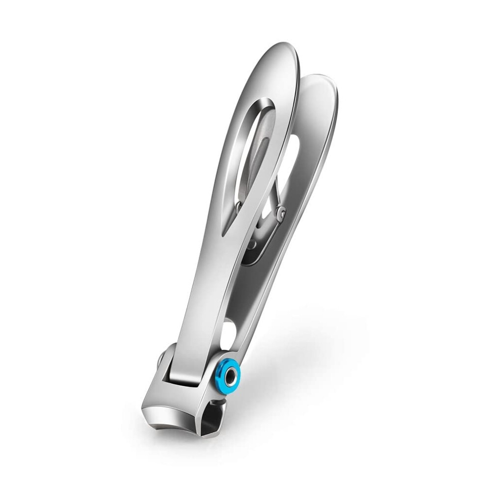Wide Jaw Stainless Steel Toenail Clippers for Thick Nails Ingrown Trimming Large Silver