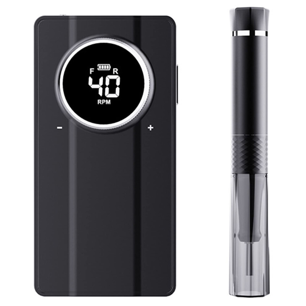 Black Electric Nail Drill 40000Rpm Cordless Rechargeable Professional Nail File Kit For Manicure Pedicure