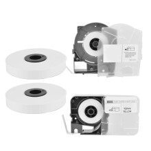 2 x 52,5 ft weiße PET-Label-Bänder für LM 550A, 9 mm Breite