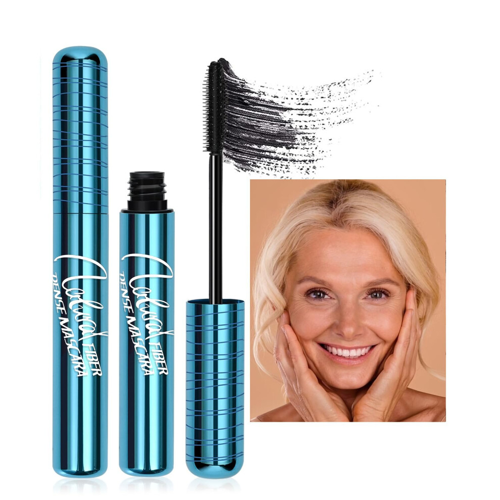 Black 2 Pack Mascara For Older Women, Waterproof Volumizing Hypoallergenic Mascara For Thinning Lashes