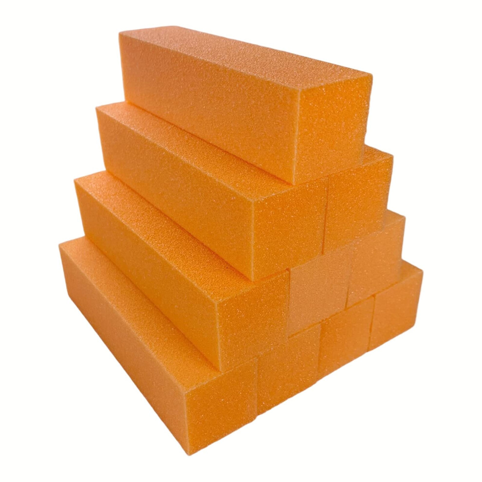 10 Pcs 4 Sided Nail Buffer Block for Acrylic and Natural Nails, Medium Grit Professional Manicure Set