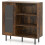 Sideboard aus Holz mit Glastür und verstellbarem Weinregal 1