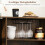 Sideboard aus Holz mit Glastür und verstellbarem Weinregal 5