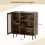 Sideboard aus Holz mit Glastür und verstellbarem Weinregal 2