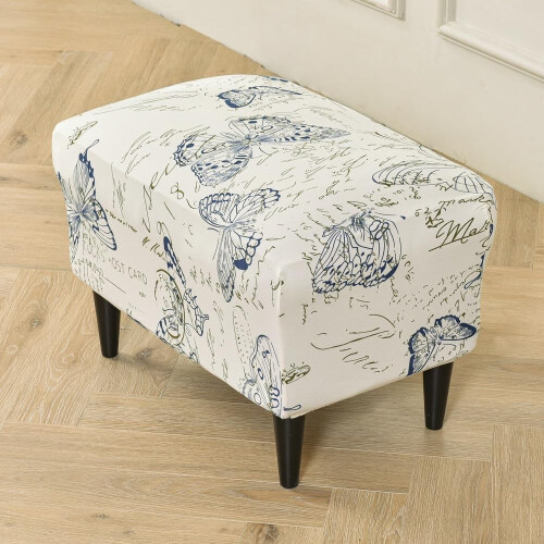 Stretch Ottoman Cover with Elastic Bottom for Rectangular Storage Footrest 15.7'x23.6' A22 2