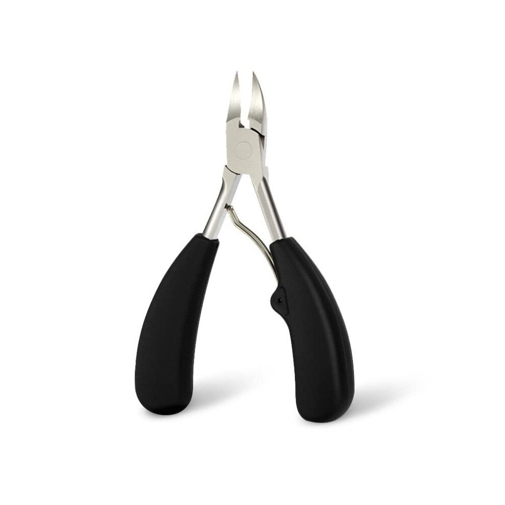 Stainless Steel Nail Clippers for Ingrown Toenails, Professional Manicure Pedicure Set with Leather Case