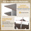 Square Wooden Coffee Table with 4 Storage Shelves, Rustic Brown 4