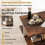 Square Wooden Coffee Table with 4 Storage Shelves, Rustic Brown 3