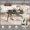 Wood Coffee Table with Rattan Shelf, 2-Tier, 100x55x44.5 cm 3
