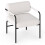 White Modern Lounge Chair with Armrests, Velvet Upholstery 1