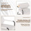 White Modern Lounge Chair with Armrests, Velvet Upholstery 5