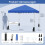 Waterproof 3x3m Pop-Up Gazebo with Roll Bag, Blue 2
