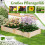 Wood Raised Garden Bed, Open Bottom, 102x102x30 cm 3