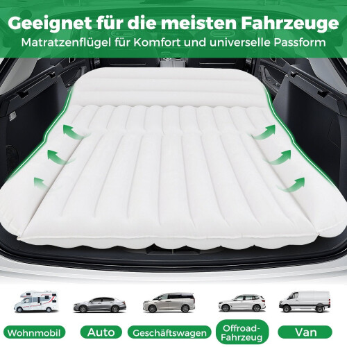SUV Air Mattress 190x130 cm, Inflatable Bed with Pump 1