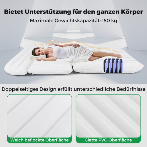 SUV Air Mattress 190x130 cm, Inflatable Bed with Pump 2