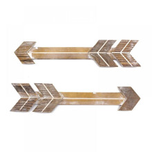 Prettyui Set van 2 houten pijlen als wanddecoratie, rustieke pijl voor thuis, landelijke stijl, wanddecoratie 2020