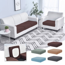 100Fens Kissen-Sofasitzbezug, eng anliegend, schützend aus Plüschfaser für das Wohnzimmer