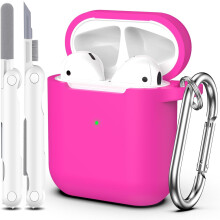 Compatibile con la custodia per AirPods, in morbido silicone antiurto di grado militare, resistente alle cadute e agli urti, compatibile con AirPods