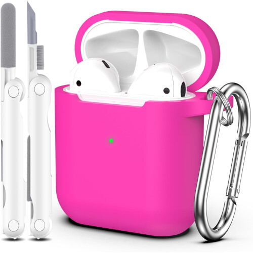 Capa protetora de silicone macio, resistente a quedas e com absorção de impacto, compatível com AirPods 2 e 1, de nível militar.