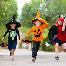 Sacchetti per caramelle di Halloween per bambini - Compatibili con decorazioni per feste di dolcetto o scherzetto, secchiello portatile a forma di