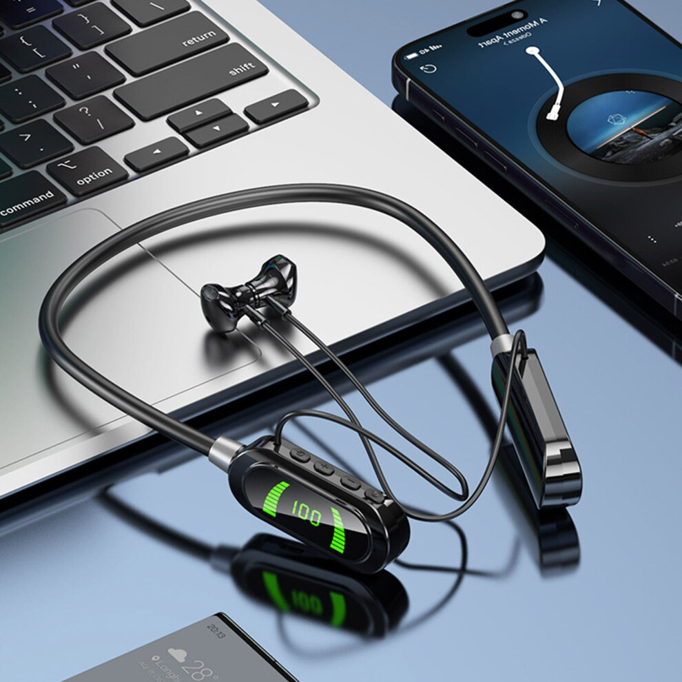 Paveos Neckband Bluetooth Headphones 200H Playtime, Wireless Stereo Earbuds With Mic, Balanced Armature, In-Ear Headset 9048212183648