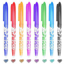 YiFudd Radierbarer Kugelschreiber, farbig, neutral, schwarz, radierbar, Malstift, 20 ml