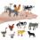 Plastic Miniature Animals Farm Animal Realistic Micro Tiny Animals Figurines Set 6