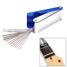 Zestaw pilników do nakrętek gitarowych, skrzynka narzędziowa lutnika, 13 rozmiarów pilników, 1 płaski pilnik do gitary, banjo, mandoliny, basu,