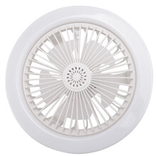 Ventilateur de plafond ckepdyeh E27 avec éclairage intégré, douille de lampe à cardan dissimulée pour ventilateur électrique (blanc)