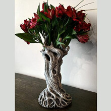 Dryad Vase Ornament - Modern Tree Trunk Flower Pot Sculpture, Compatible with DryadVase, Clear Table Decor Gift for Men Women