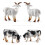 Plastic Miniature Animals Farm Animal Realistic Micro Tiny Animals Figurines Set 5