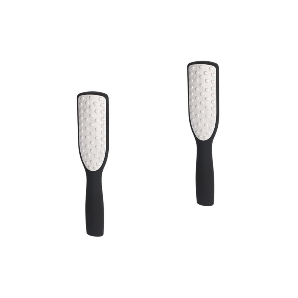 2pcs Stainless Steel Foot File Callus Remover, DoubleSided Metal Scraper for Dead Skin and Smooth Heels