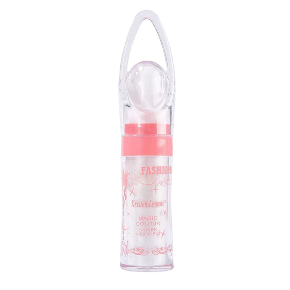 White Highlighter Stick With Precise Puff, Longlasting Shimmer, Face And Body Multiuse Moonbeam