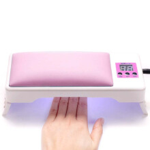UV LED Nail Lamp with Arm Rest, Pink Gel Nail Dryer for Manicure and Salon Use