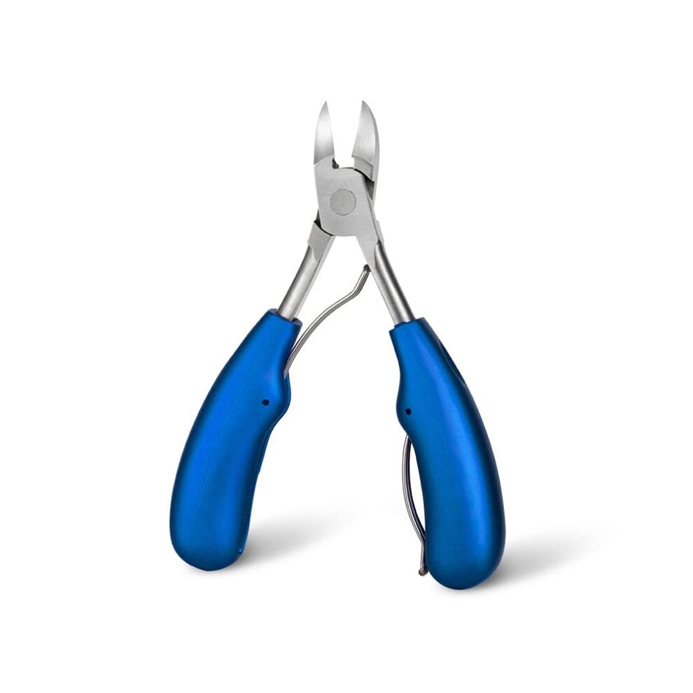 Dark/Blue Toenail Clippers For Thick Nails With Antisplash Guard And Ingrown Nail Correction Tool,