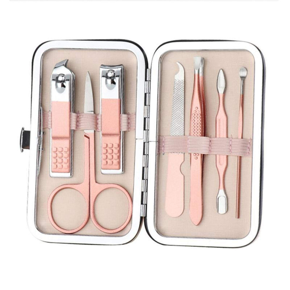 18 in 1 Manicure and Pedicure Set Stainless Steel Nail Care Kit with Leather Case for Travel and Facial Grooming