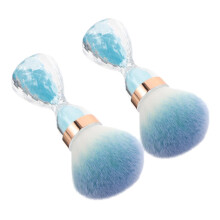Nail Dust Brush Set 2pcs Soft Nail Art Dust Remover for Acrylic Nails and Makeup Powder Cleaner