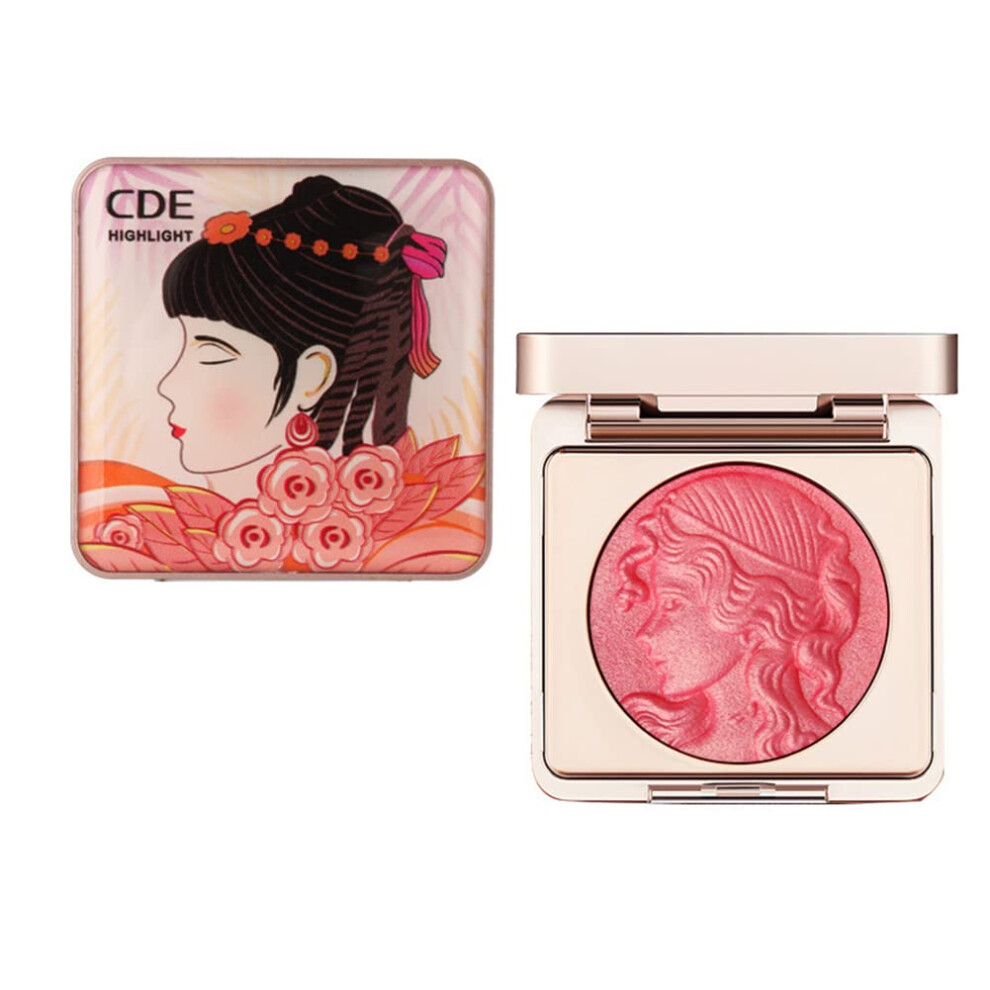 Pink Matte Blush Palette With Ultra Pigmented Pressed Powder, Long Lasting Blendable Contour #01