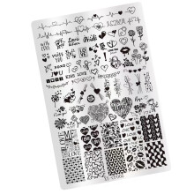 Nail Stamping Plate with Oriental Patterns, Precise Transfer, Reusable Steel, Color B