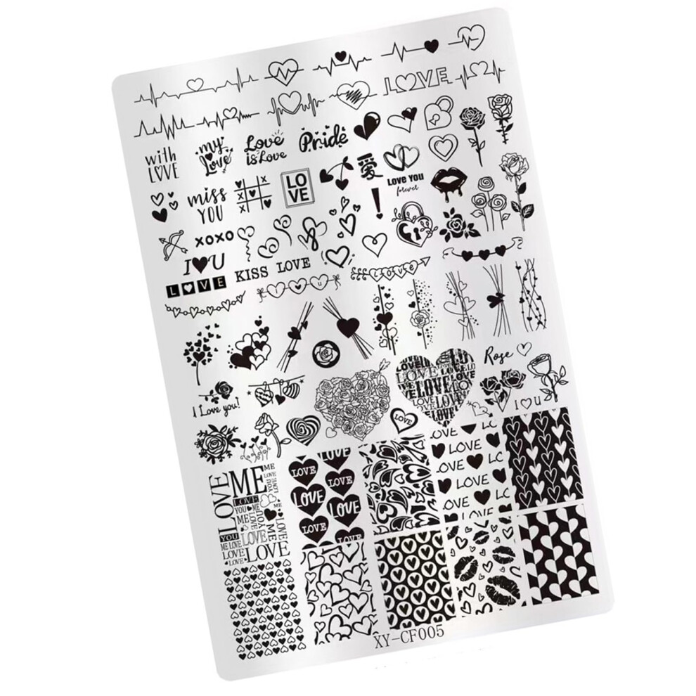 Nail Stamping Plate with Oriental Patterns, Precise Transfer, Reusable Steel, Color B