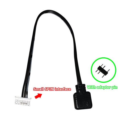 jixopn5V ARGB3Pin blæsercontrolleradapter lille4P/6P konverterkabel til til 1