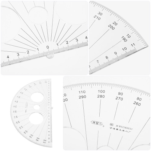 YULIJU Plastic Protractor 180 Degrees Math Protractor Half Circle Geometry Protractor for Angle Measurement 1