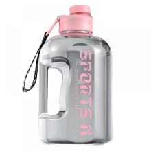 Grote waterfles van 1 gallon (ca. 3,8 liter) met tijdsaanduiding, geïsoleerde kan met handvat - Motiverende fitnessfles voor de sportschool en