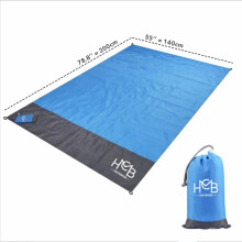 DEKAXID Tapis de pique-nique de poche en nylon imperméable et portable à carreaux, résistant à l'humidité, couverture de plage pour pique-nique.
