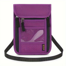AUMIY 1pc Premium RFID Blocking Neck Bag - Stylish Crossbody Passport & Certificate Holder - Hands-Free Secure & Convenient Travel Companion