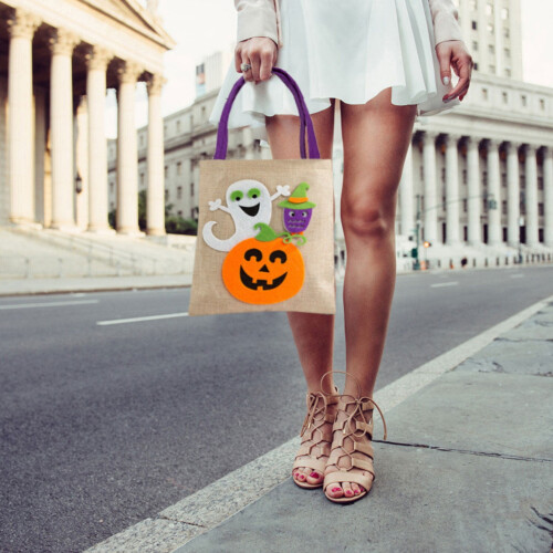 Αστεία τσάντα χειρός για το Halloween, παιδική τσάντα με θέμα το τέχνασμα ή το κέρασμα 2