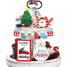 10-teiliges Deko-Set mit Etageren im Landhausstil für Weihnachten – Perfektes Herbst- und Halloween-Dekorationsset für Zuhause und Küche