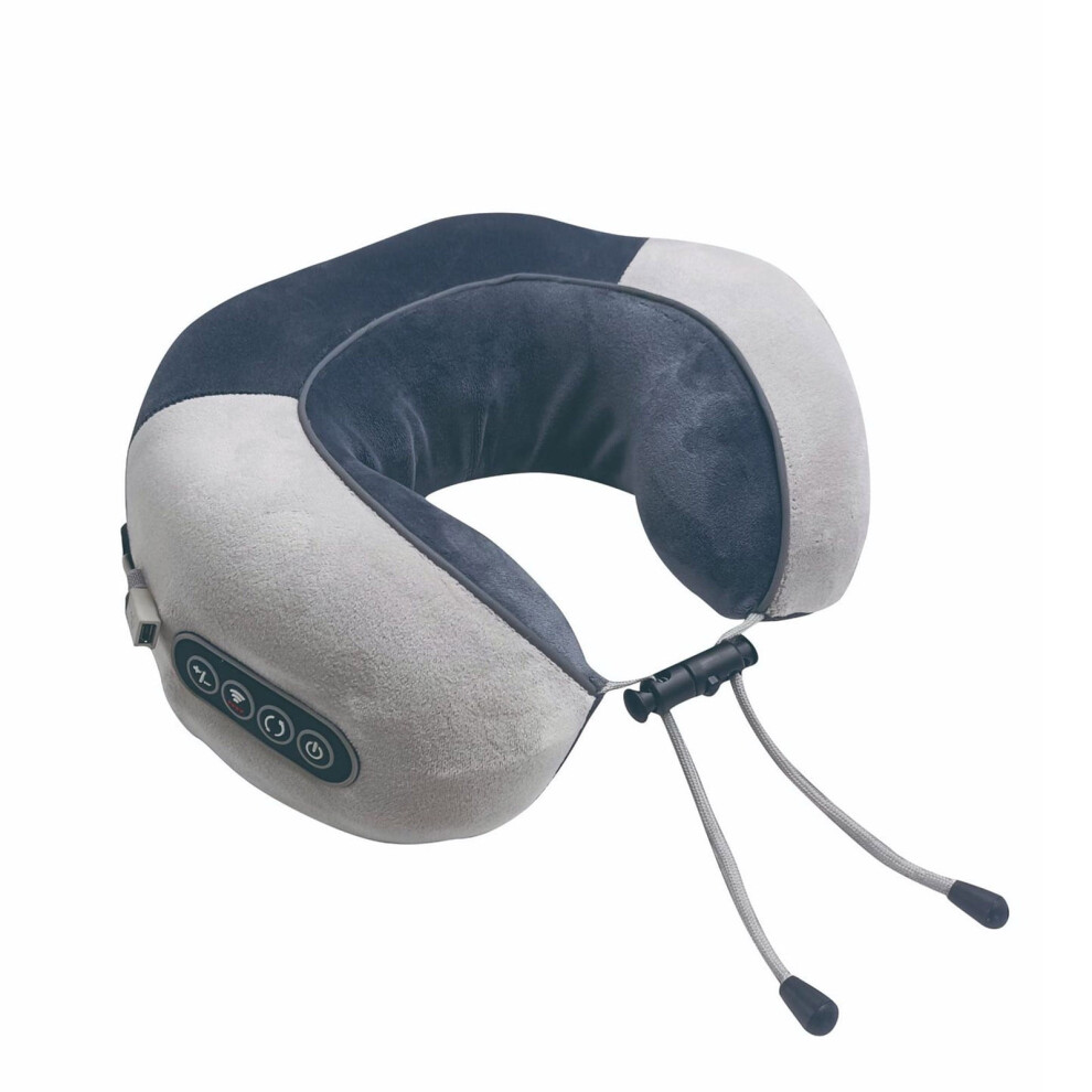 Cervical & Neck Massager Pillow, Portable Heated Kneading with Rolling & Heat Modes, Compatible with Travel/Office Use, Gift for Women & Men (White)